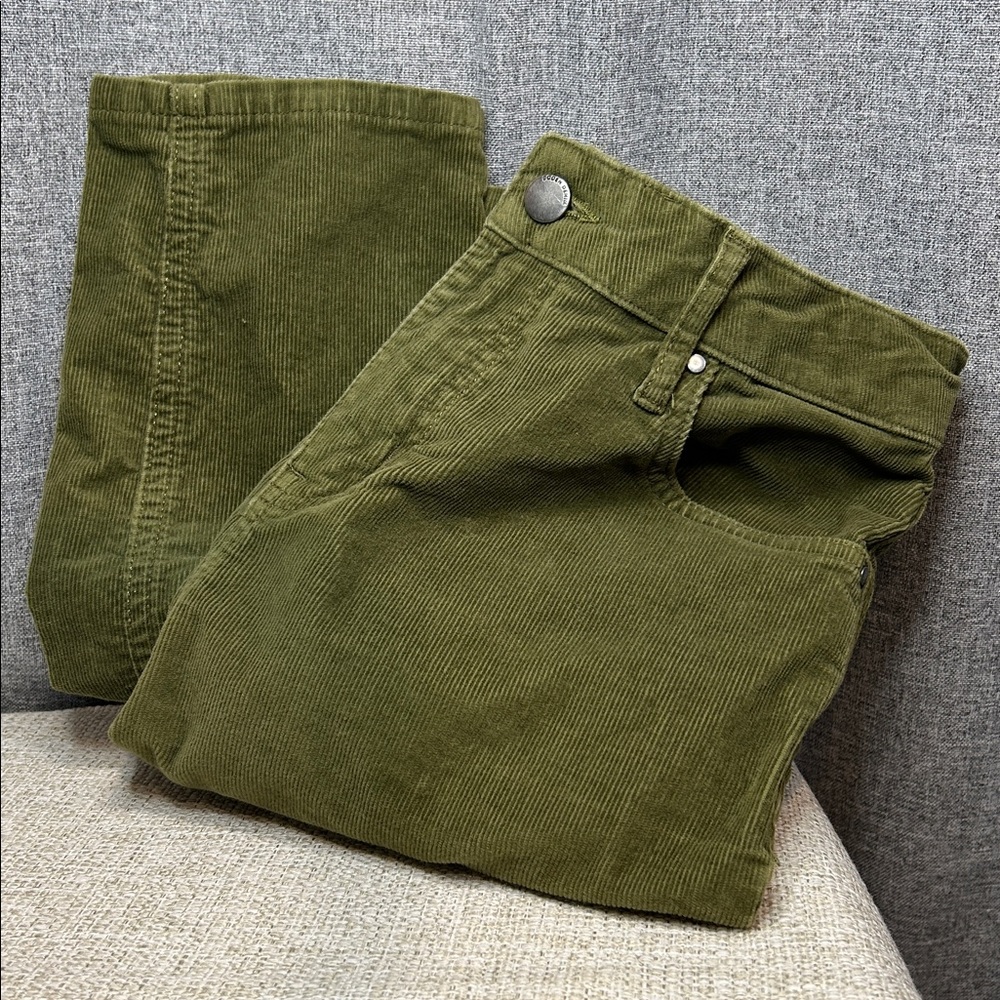 Boden Slim Straight Green Corduroy Pants